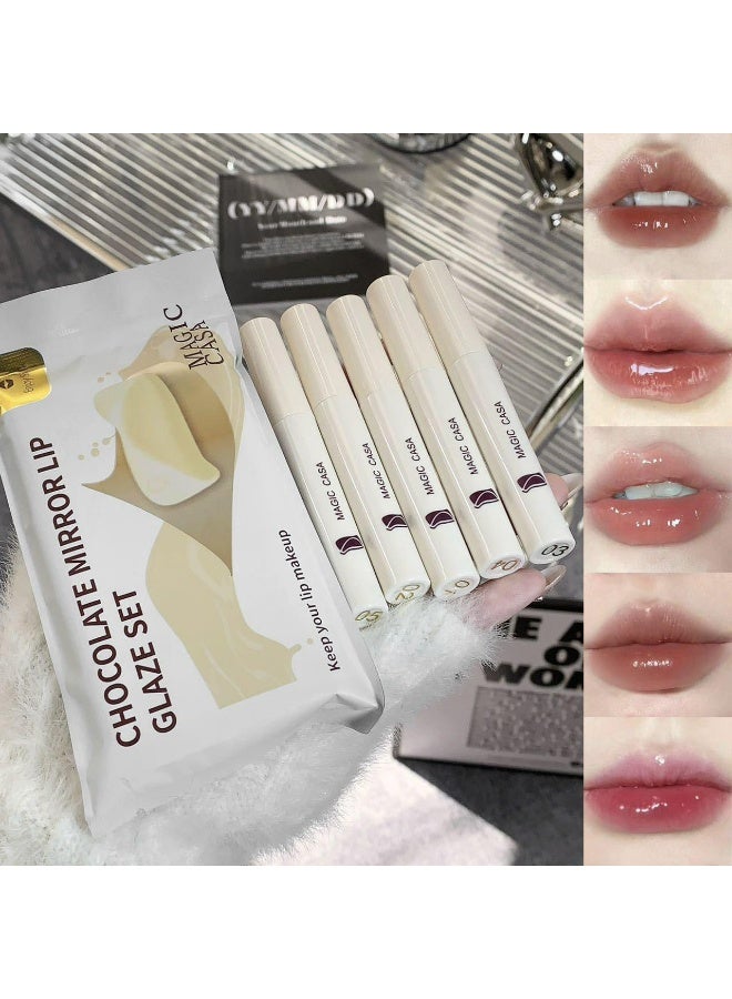 ماجيك مجموعه ملمع الشفاه من ماجيك كيس - 5 الوان - درجات النود و البينك في  مجموعه واحدة - Image 2